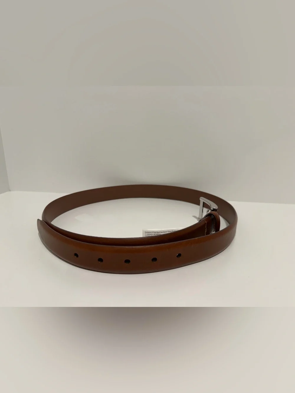 NEW J. Crew Italian Leather English Tan Brown Dress Belt size 38 E3145 $80